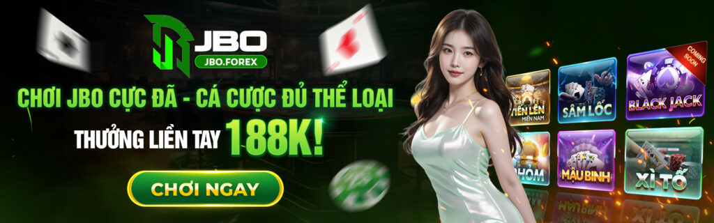 JBO Banner nhận thưởng liền tay 188k cho thành viên mới